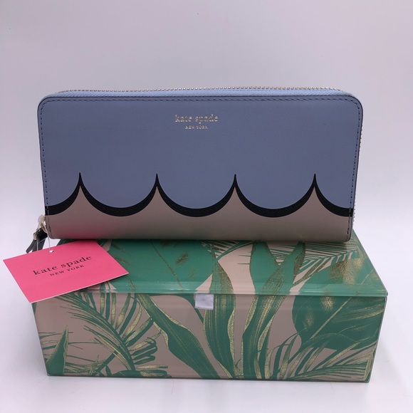 Kate spade scallop slim continental wallet - Picture 2 of 5